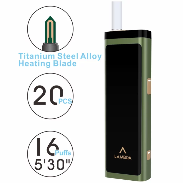 Army Green LAMBDA T3 Heat Not Burn Tobacco Heating Device Compatible with All IQOS Heatsticks 1563273839211 0