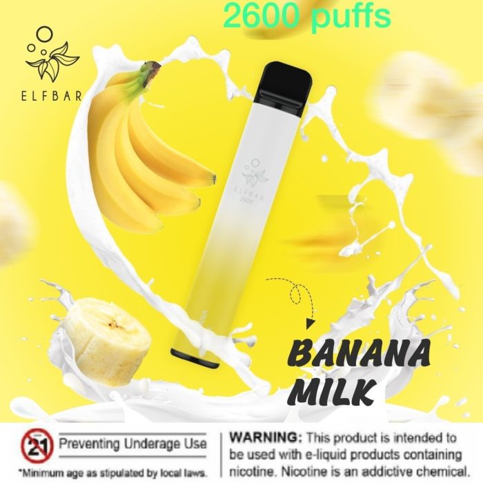 Elf bar 2600 Puffs Banana Milk 1
