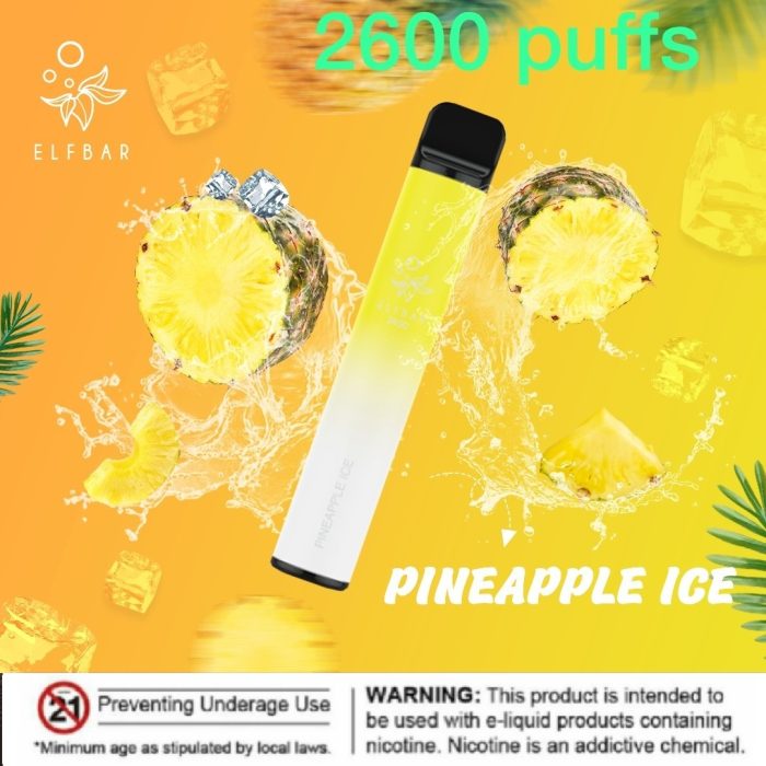 Elf bar 2600 Puffs Pineapple Ice 1