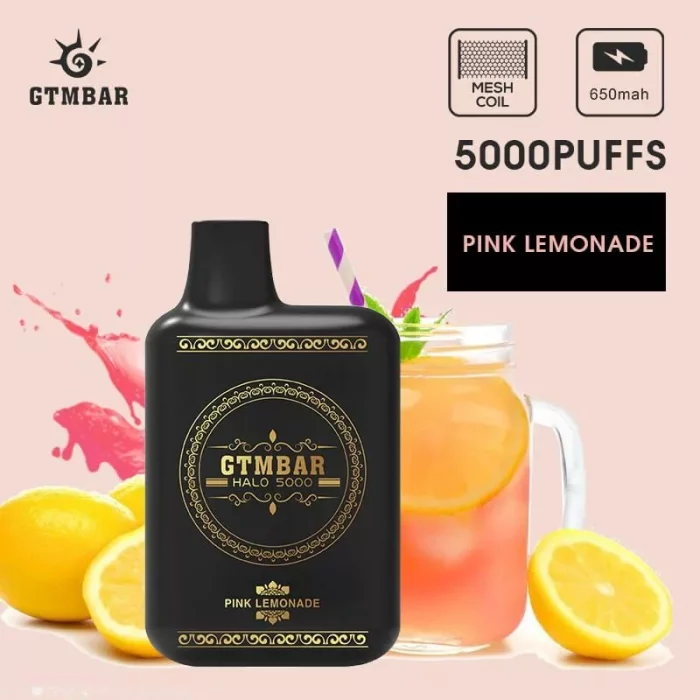 GTMBAR HALO 5000 DISPOSABLE pink lemonade jpeg 1