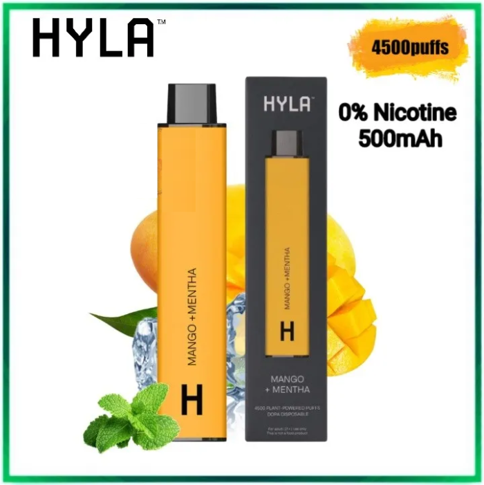 HYLA 0 Nicotine Disposable Vape Mango Mentha 1 1