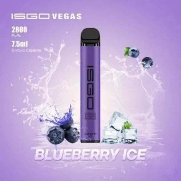 ISGO VEGAS 2800 PUFFS DISPOSABLE VAPE IN UAE BLUEBERRY ICE