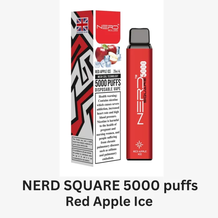 NERD SQUARE 5000 puffs Disposable Vape Red Apple Ice 1200x1200 1.png 1