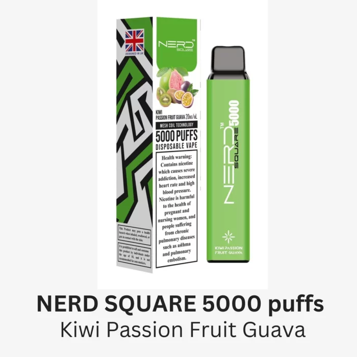 NERD SQUARE 5000 puffs Disposable Vape kiwi passion fruit Guava 1200x1200 1.png 1