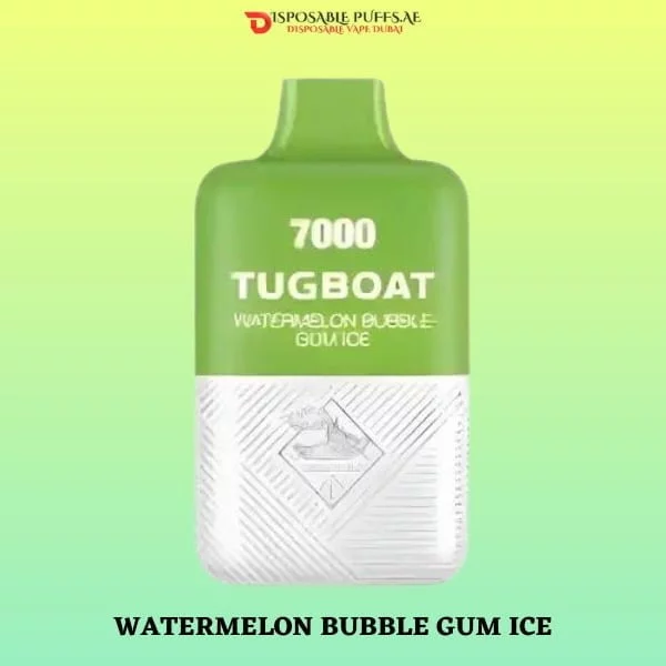TUGBOAT SUPER 7000 PUFFS DISPOSABLE VAPE DUBAI IN UAE WATERMELON BUBBLE GUM ICE
