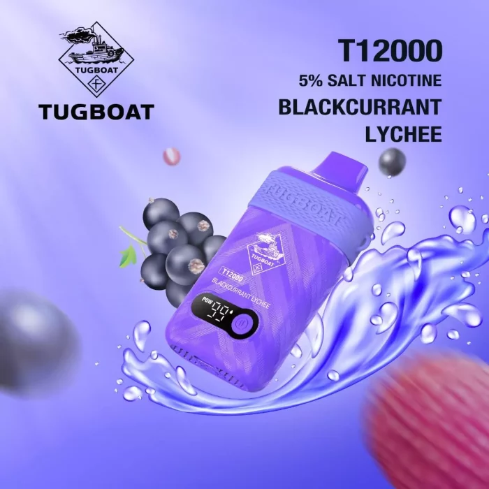 Tugboat T12000 Disposable 12000 Puffs Blackcurrant Lychee