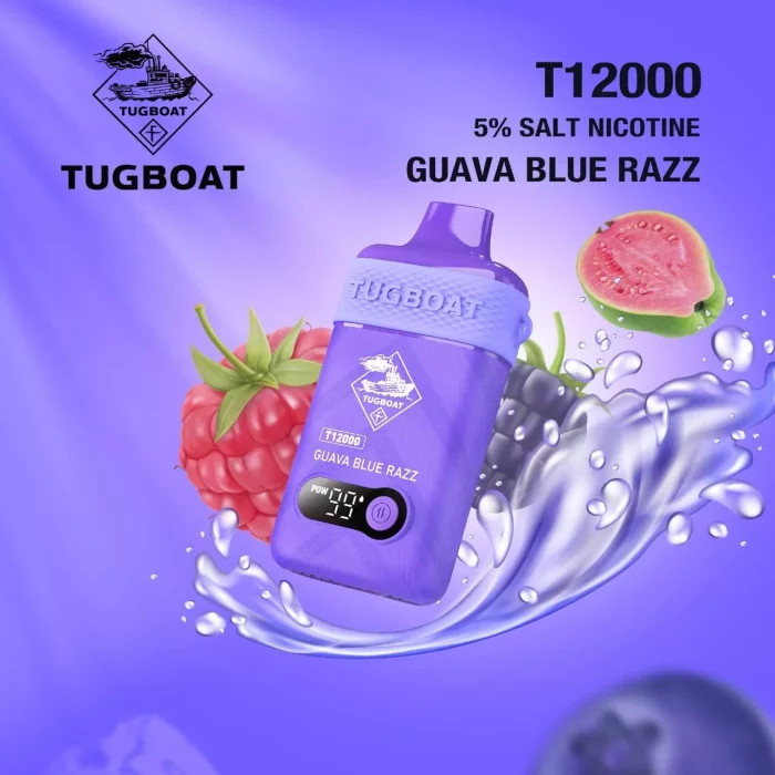 Tugboat T12000 Disposable 12000 Puffs Guava Blue Razz