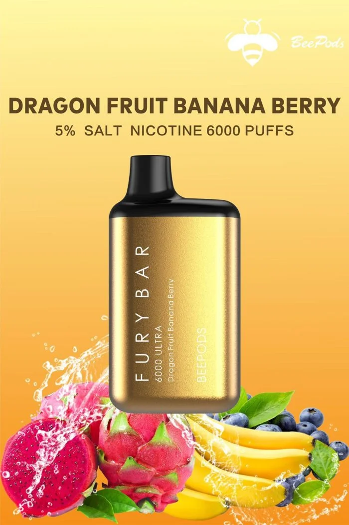 fury bar 6000 puffs dragon fruit banana berry