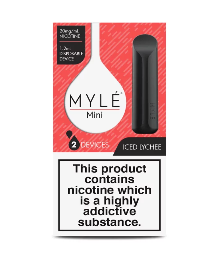 iced lychee mini myle pack of 2 devices disposable vapes 32846858158195