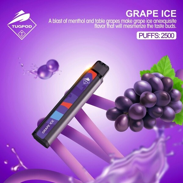 tugbaot xxl grape ice disposable pod vape 2500 puffs 1